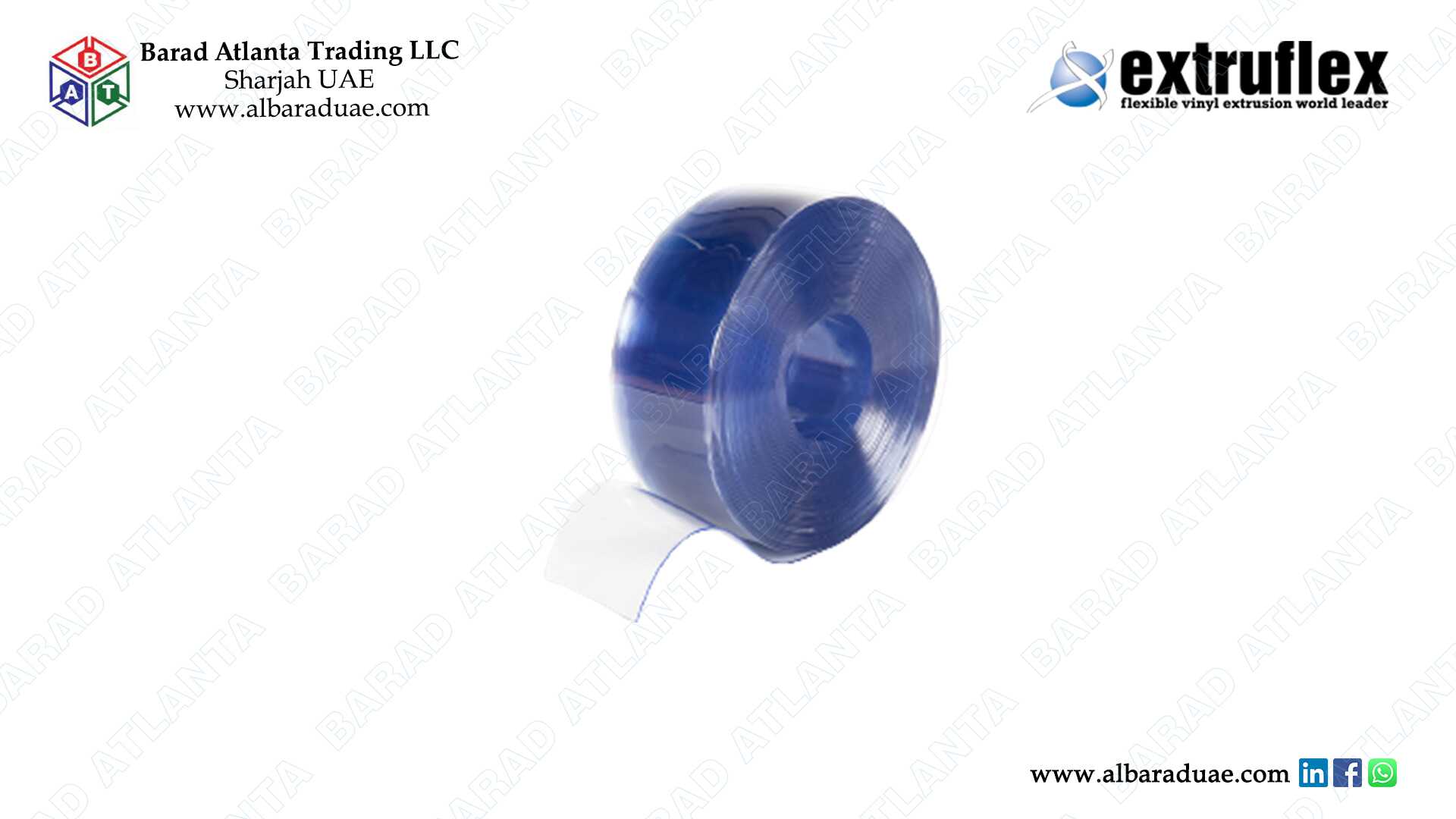 Polar PVC Curtain Roll Plain 200x3mm