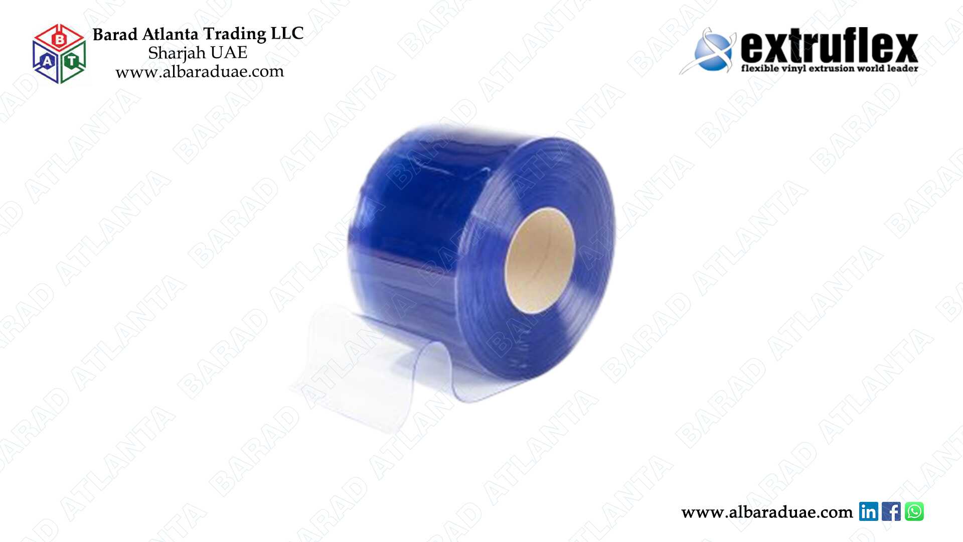 Standard PVC Curtain Roll Plain 200x4mm